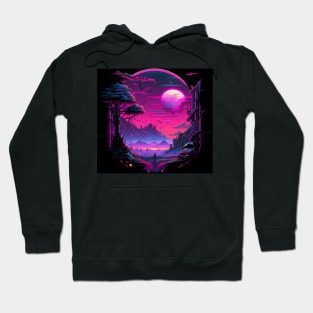 Retrofuturistic synthwave cyberpunk explorer Hoodie